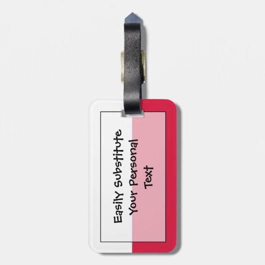 Vlag van Poolse Easy ID Personal Bagagelabel (Achterkant verticaal)