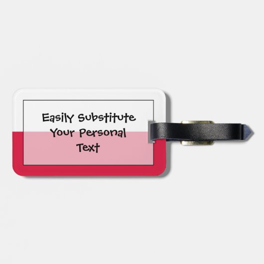 Vlag van Poolse Easy ID Personal Bagagelabel (Achterkant horizontaal)