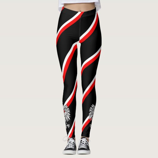 vlag van Poolse strepen Leggings (Voorkant)