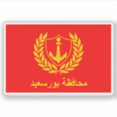 Vlag van Port Said, Egypte Sticker (Voorkant)