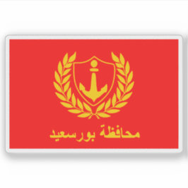 Vlag van Port Said, Egypte Sticker