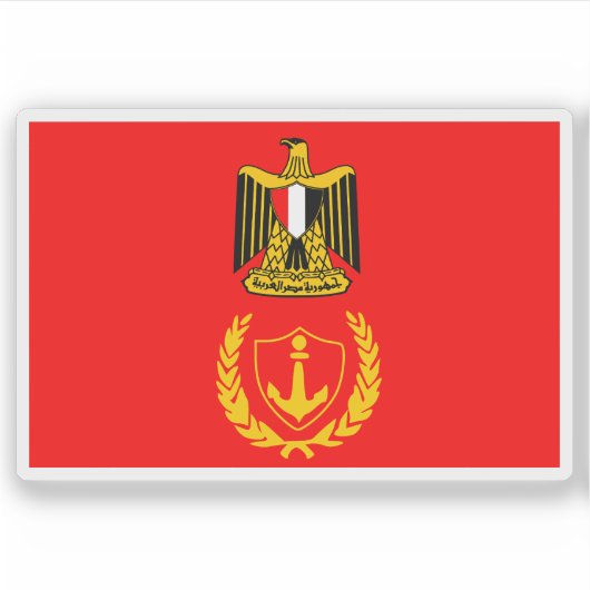 Vlag van Port Said (v2), Egypte Sticker (Voorkant)