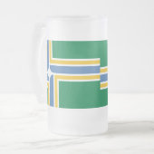 Vlag van Portland, Mok oregon Frosted Glass Beer (Voorkant links)