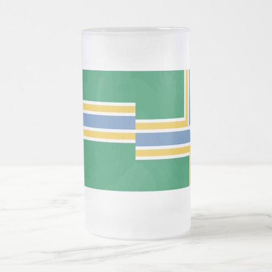 Vlag van Portland, Mok oregon Frosted Glass Beer (Center)