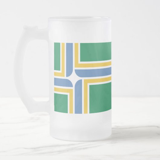 Vlag van Portland, Mok oregon Frosted Glass Beer (Links)
