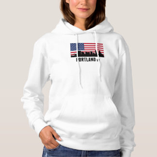 Vlag van Portland of American Hoodie