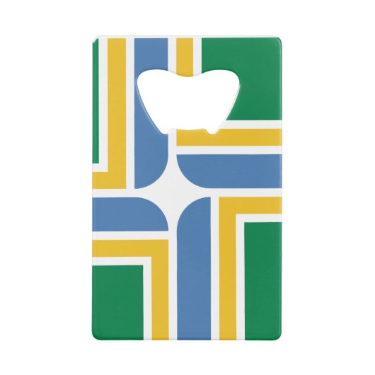 Vlag van Portland, open voor Oregon-creditcard Creditkaart Flessenopener (Voorkant)