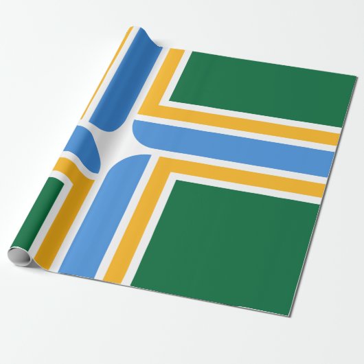 Vlag van Portland (Oregon) Cadeaupapier (Uitgerold)