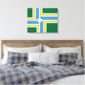 Vlag van Portland (Oregon) Canvas Afdruk (Insitu (Slaapkamer))