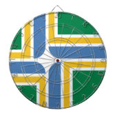 Vlag van Portland, Oregon Dartboard Dartbord (Voorkant)