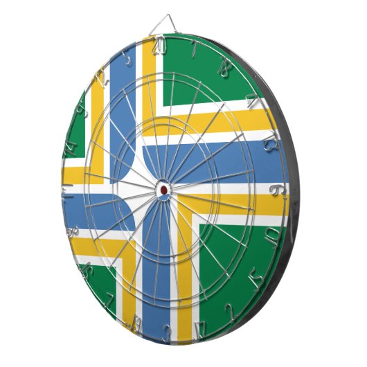 Vlag van Portland, Oregon Dartboard Dartbord (Voorkant Rechts)