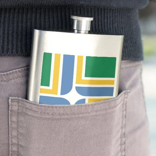 Vlag van Portland, Oregon Flask Flacon (Voorbeeld)