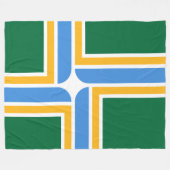 Vlag van Portland (Oregon) Fleece Deken (Voorkant (Horizontaal))