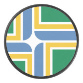 Vlag van Portland, Oregon Hockey Puck (Voorkant)