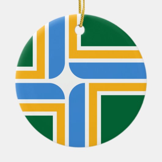 Vlag van Portland (Oregon) Keramisch Ornament (Voorkant)