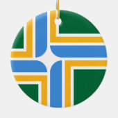 Vlag van Portland (Oregon) Keramisch Ornament (Achterkant)