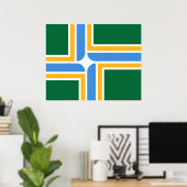 Vlag van Portland (Oregon) Poster (Thuiskantoor)