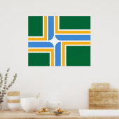 Vlag van Portland (Oregon) Poster (Keuken)