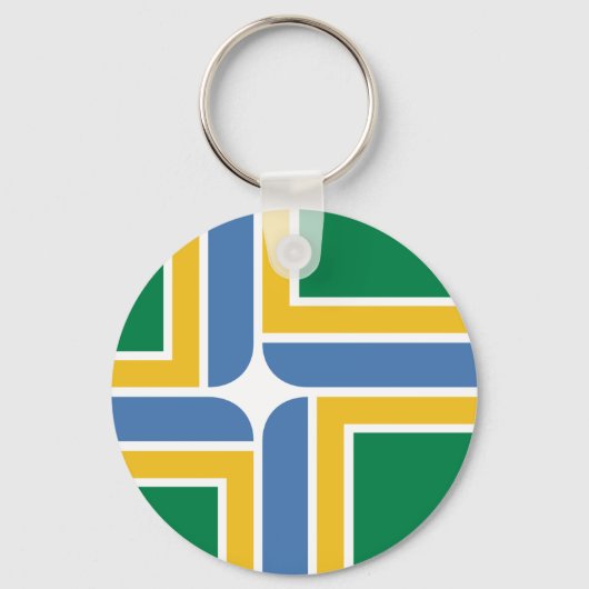 Vlag van Portland, Oregon Sleutelhanger (Voorkant)