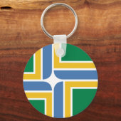 Vlag van Portland, Oregon Sleutelhanger (Voorkant)