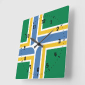 Vlag van Portland, oregon Square Wall klok (Hoek)