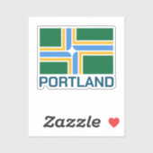 Vlag van Portland - Oregon Sticker (Vel)