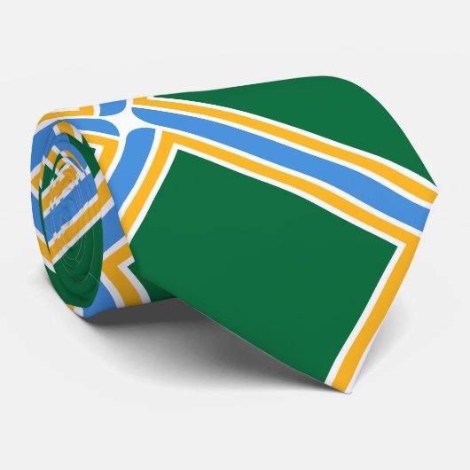 Vlag van Portland - Oregon Stropdas (Opgerold)