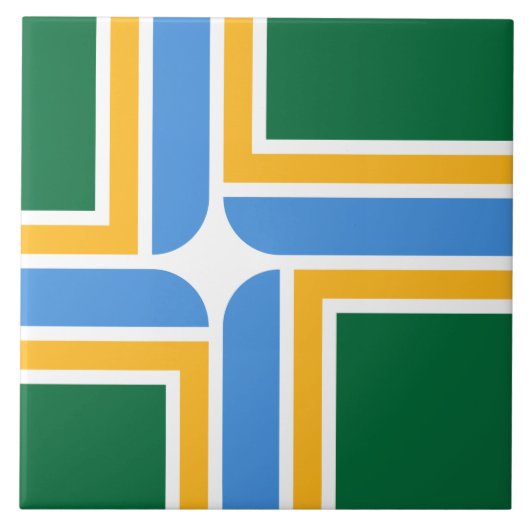 Vlag van Portland (Oregon) Tegeltje (Voorkant)