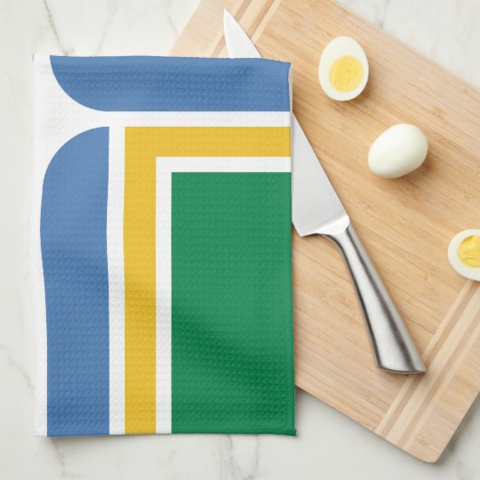 Vlag van Portland, Oregon Towel Theedoek (Quarter Fold)