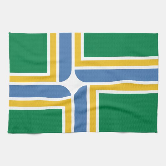 Vlag van Portland, Oregon Towel Theedoek (Horizontaal)