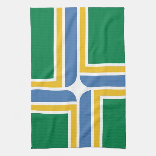 Vlag van Portland, Oregon Towel Theedoek (Verticaal)