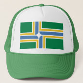 Vlag van Portland, Oregon Trucker Hat Trucker Pet (Voorkant)
