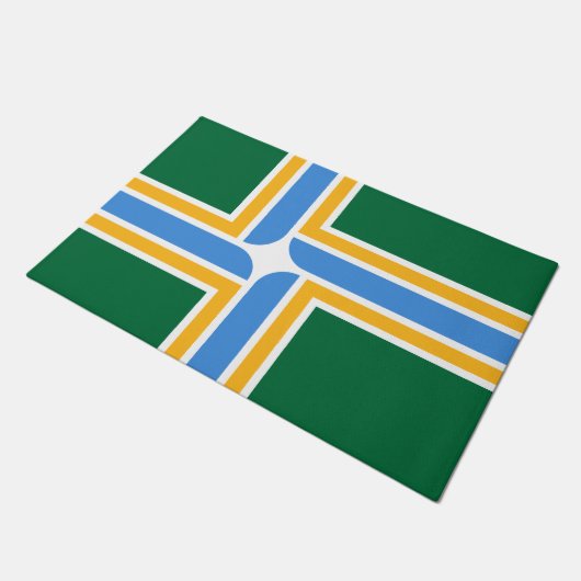 Vlag van Portland (Oregon, VS-stad) Deurmat (Schuin)