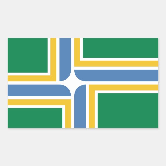 Vlag van Portland, rechthoekige oregon-sticker Sticker (Voorkant)