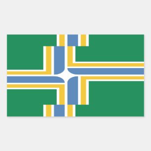 Vlag van Portland, rechthoekige oregon-sticker Sticker