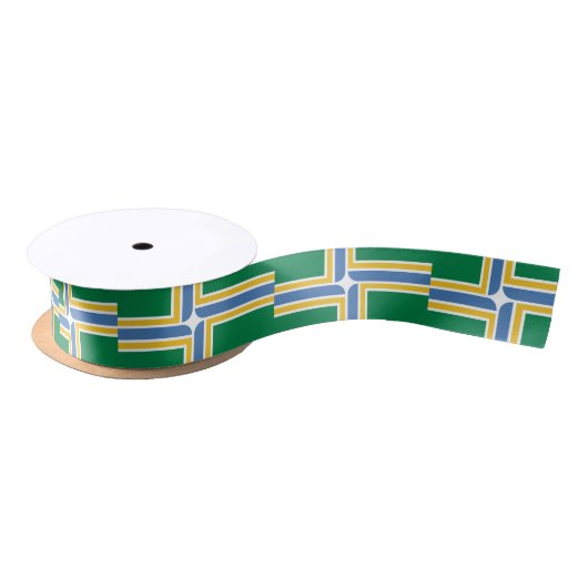 Vlag van Portland, Ribbon Oregon Satin Satijnen Lint (Spoel)