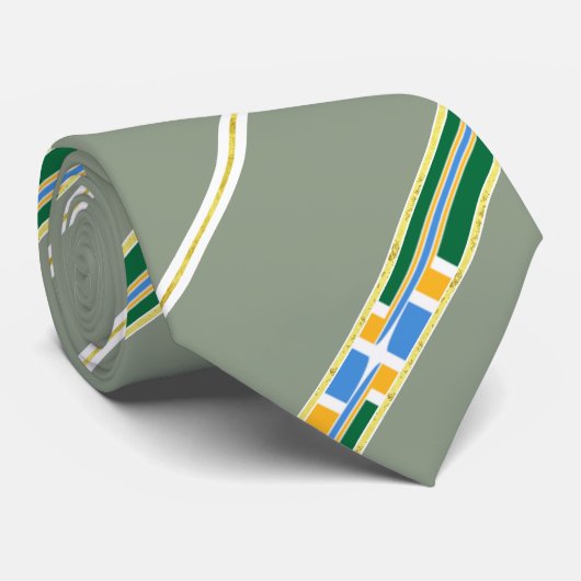 vlag van portlandstrepen stropdas (Opgerold)