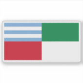 Vlag van Portoviejo, Ecuador Sticker (Voorkant)