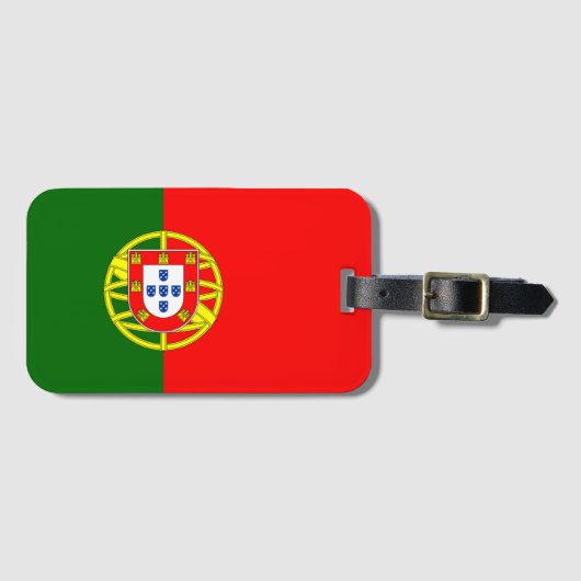 Vlag van Portugal Bagagelabel (Voorkant (horizontaal))