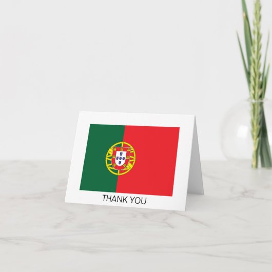 Vlag van Portugal Bedankkaart (Voorkant)