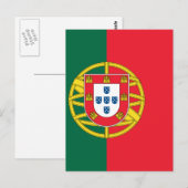 Vlag van Portugal Briefkaart (Voorkant / Achterkant)