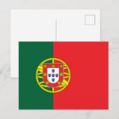 Vlag van Portugal Briefkaart (Voorkant / Achterkant)