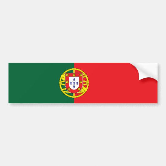 Vlag van Portugal Bumpersticker (Voorkant)