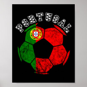 Vlag van Portugal Byll Portugese Voetbalspeler Por Poster