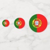 Vlag van Portugal Confetti (Achterkanten)