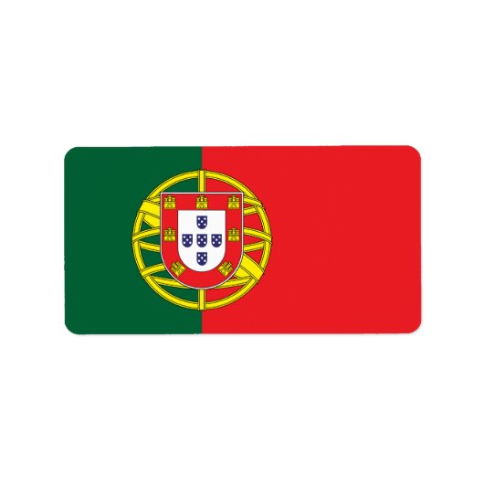 Vlag van Portugal Etiket (Voorkant)