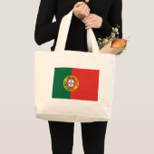 Vlag van Portugal Grote Tote Bag (Voorkant (product))