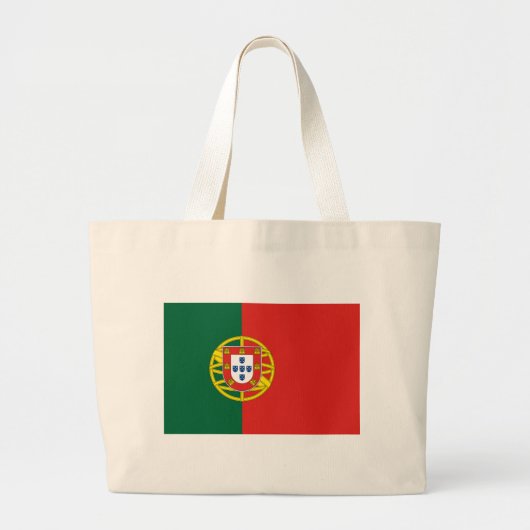 Vlag van Portugal Grote Tote Bag (Voorkant)