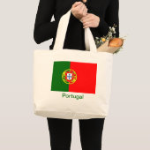 Vlag van Portugal Grote Tote Bag (Voorkant (product))