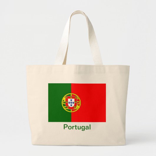 Vlag van Portugal Grote Tote Bag (Voorkant)